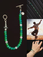 Identity Series | Green Youth | Green Agate, Jade & Silver Bracelet