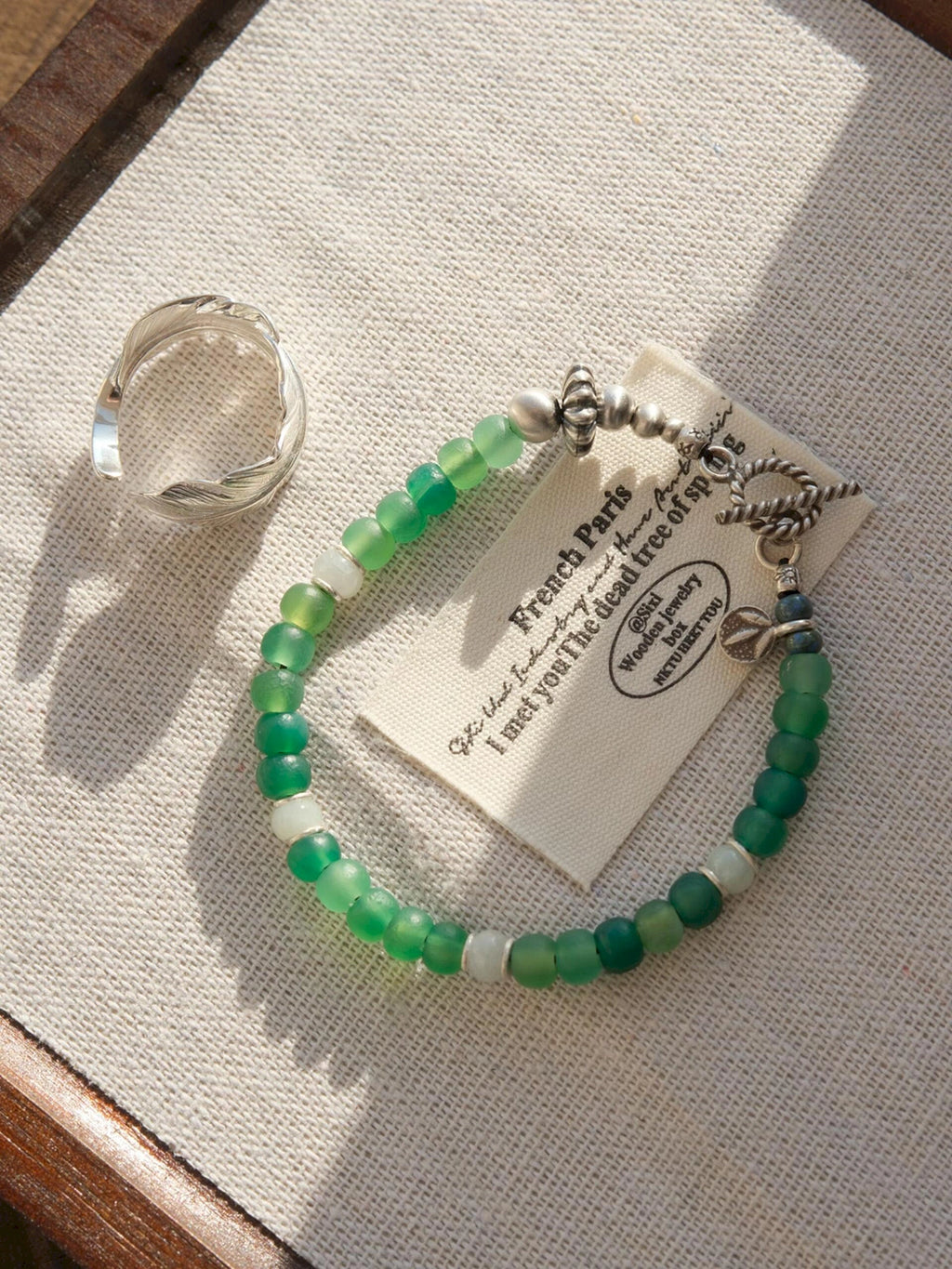 Identity Series | Green Youth | Green Agate, Jade & Silver Bracelet