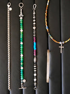 Identity Series | Green Youth | Green Agate, Jade & Silver Bracelet