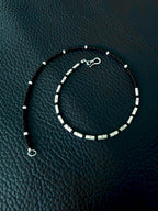 Urban Stoic Series | Dark Balance | Colored-Glaze & Sterling Silver Bracelet
