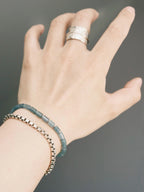 Mineral Soul Series | Blue Current | Guatemalan Blue Jade & Sterling Silver Bracelet