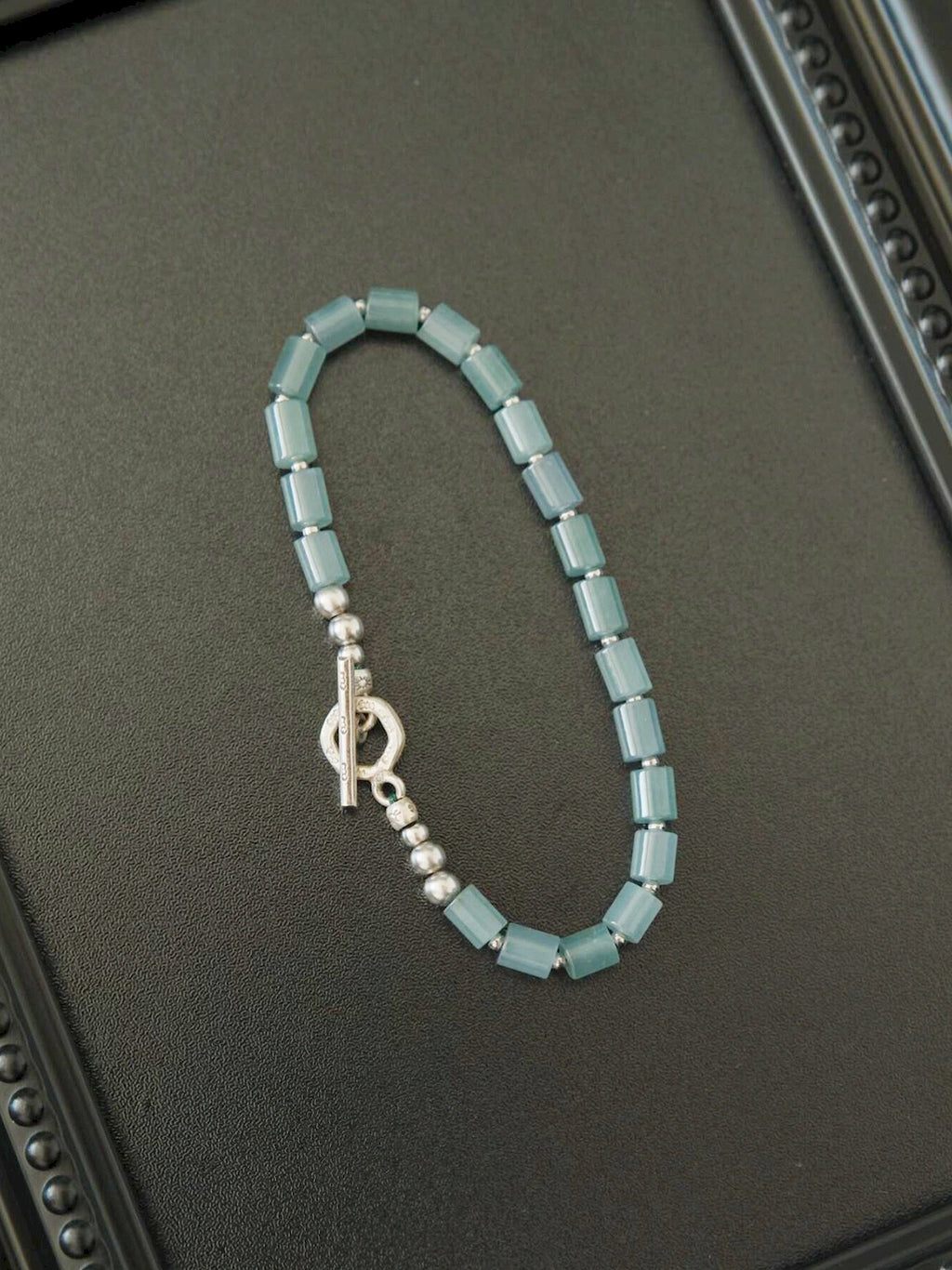 Mineral Soul Series | Blue Current | Guatemalan Blue Jade & Sterling Silver Bracelet