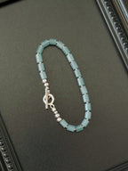 Mineral Soul Series | Blue Current | Guatemalan Blue Jade & Sterling Silver Bracelet
