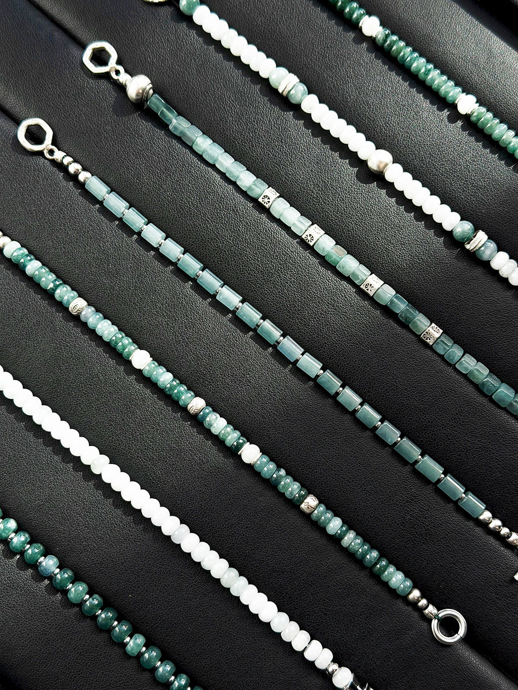 Mineral Soul Series | Blue Current | Guatemalan Blue Jade & Sterling Silver Bracelet