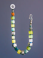 Mineral Soul Series | Earth Aurora | Xiuyu Jade, Silver & Colored-Glaze Bracelet