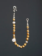 Mineral Soul Series | Fossil Bloom | Tiger Eye, Pearl & Silver Bracelet
