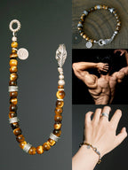 Mineral Soul Series | Amber Hawk | Tiger Eye & Sterling Silver Bracelet