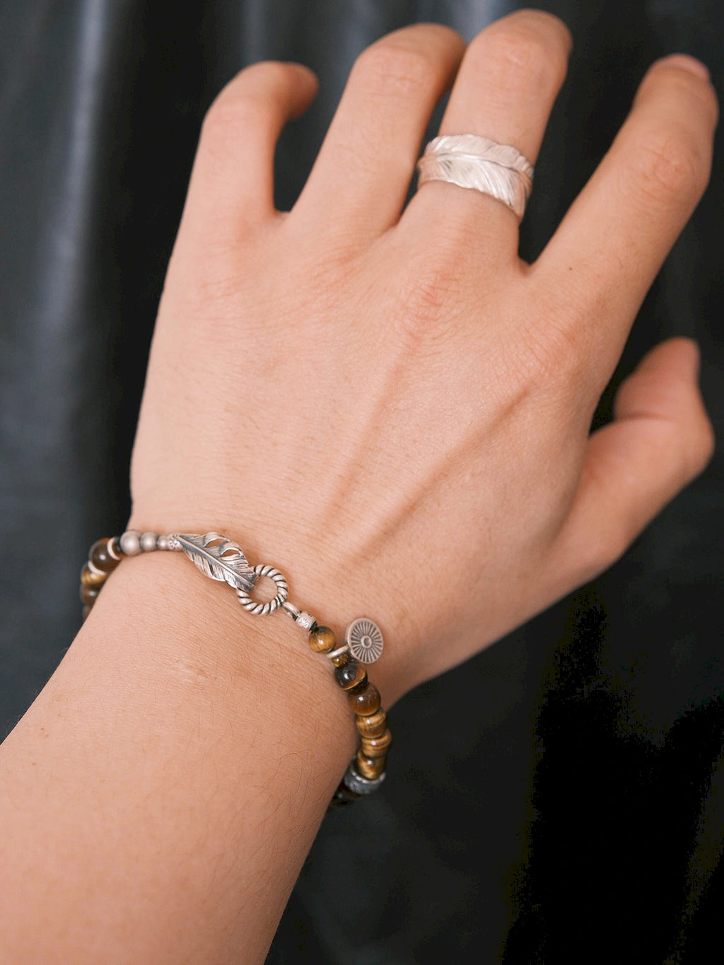 Mineral Soul Series | Amber Hawk | Tiger Eye & Sterling Silver Bracelet