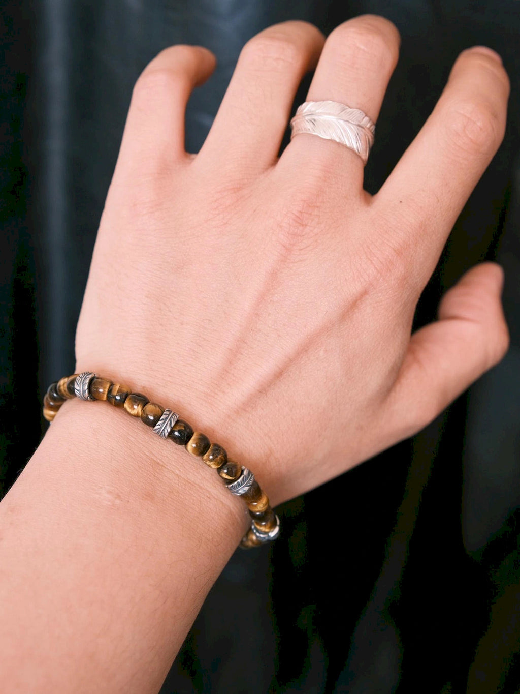 Mineral Soul Series | Amber Hawk | Tiger Eye & Sterling Silver Bracelet