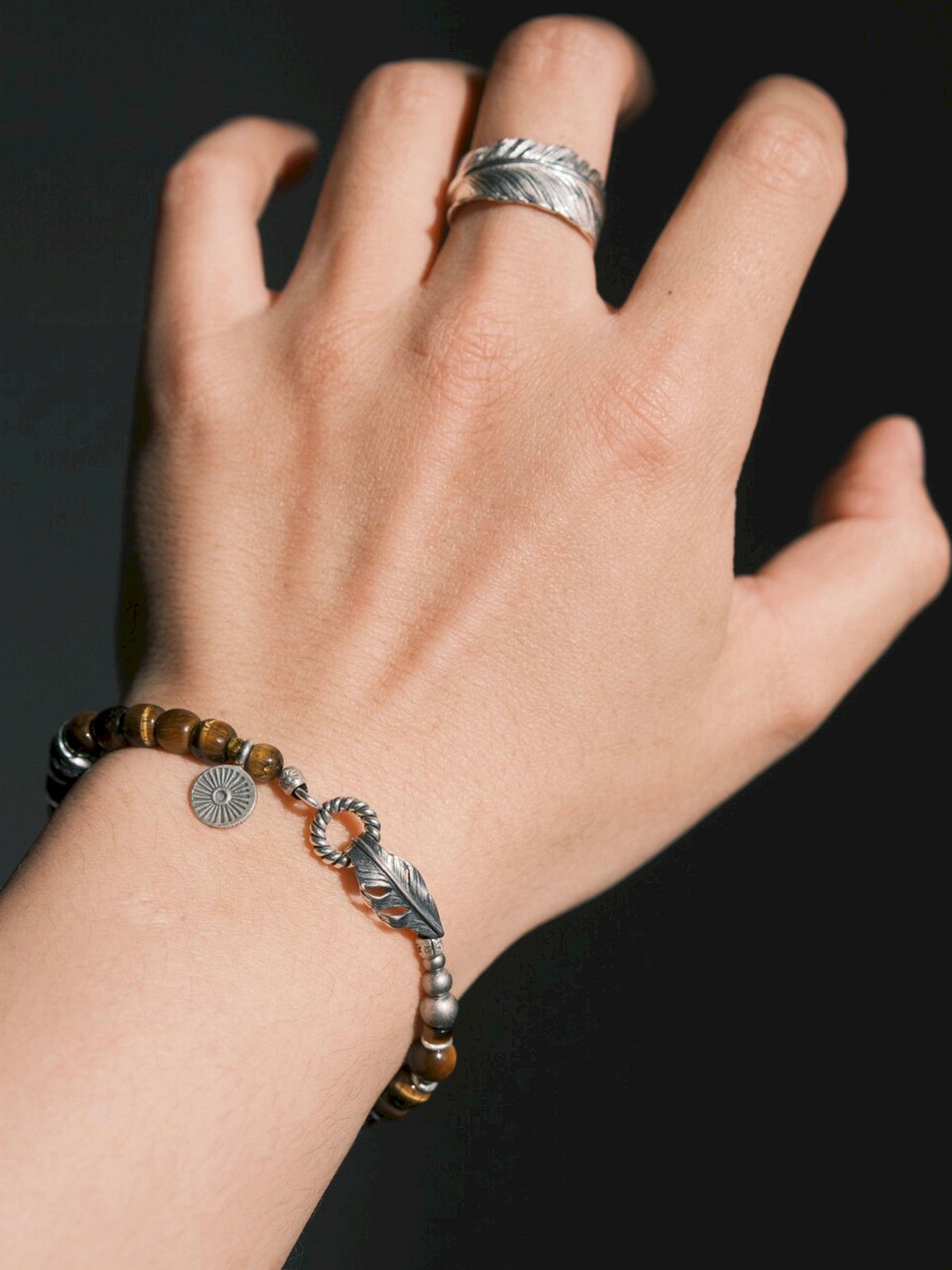Mineral Soul Series | Amber Hawk | Tiger Eye & Sterling Silver Bracelet