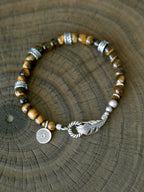 Mineral Soul Series | Amber Hawk | Tiger Eye & Sterling Silver Bracelet