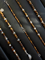 Mineral Soul Series | Amber Hawk | Tiger Eye & Sterling Silver Bracelet
