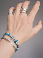 Mineral Soul Series | Stone Bloom | Turquoise, Pearl & Silver Bracelet