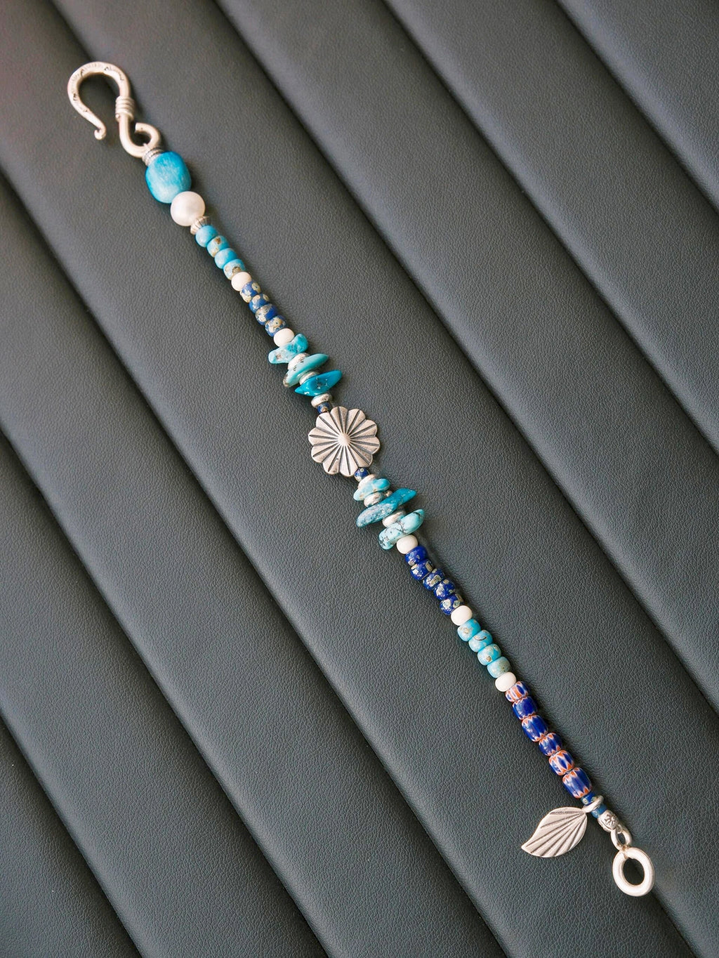Mineral Soul Series | Stone Bloom | Turquoise, Pearl & Silver Bracelet