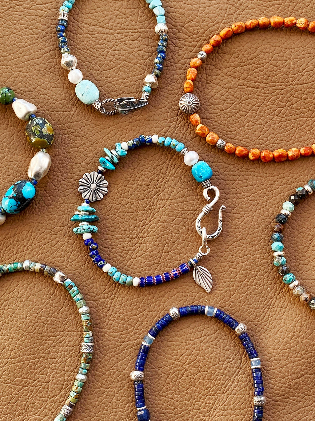 Mineral Soul Series | Stone Bloom | Turquoise, Pearl & Silver Bracelet