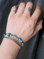 Mineral Soul Series | Stone Bloom | Turquoise, Pearl & Silver Bracelet