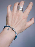 Identity Series | Free Wing | Sunset Stone, Pearl & Silver Bracelet