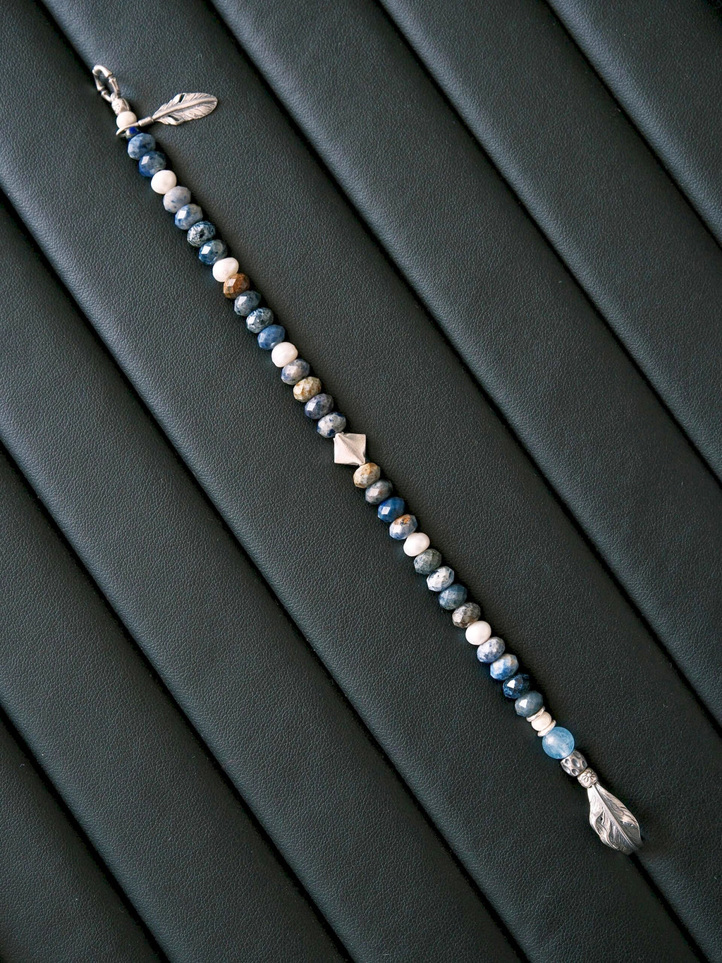Identity Series | Free Wing | Sunset Stone, Pearl & Silver Bracelet