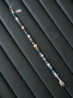 Identity Series | Free Wing | Sunset Stone, Pearl & Silver Bracelet