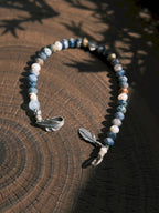 Identity Series | Free Wing | Sunset Stone, Pearl & Silver Bracelet