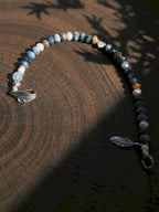 Identity Series | Free Wing | Sunset Stone, Pearl & Silver Bracelet