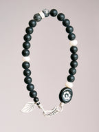 Identity Series | Black Bloom | Black Agate, Pearl & Silver Bracelet