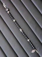 Identity Series | Black Bloom | Black Agate, Pearl & Silver Bracelet