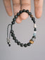 Mineral Soul Series | Obsidian Hawk | Obsidian, Tiger Eye & Silver Bracelet