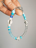 Mineral Soul Series | Ocean Verse | Turquoise, Aquamarine & Silver Bracelet