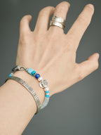 Mineral Soul Series | Ocean Verse | Turquoise, Aquamarine & Silver Bracelet