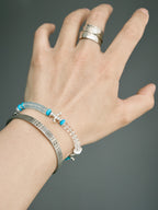 Mineral Soul Series | Ocean Verse | Turquoise, Aquamarine & Silver Bracelet