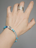 Mineral Soul Series | Ocean Verse | Turquoise, Aquamarine & Silver Bracelet