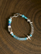 Mineral Soul Series | Ocean Verse | Turquoise, Aquamarine & Silver Bracelet