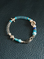 Mineral Soul Series | Ocean Verse | Turquoise, Aquamarine & Silver Bracelet