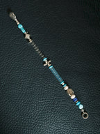 Mineral Soul Series | Ocean Verse | Turquoise, Aquamarine & Silver Bracelet