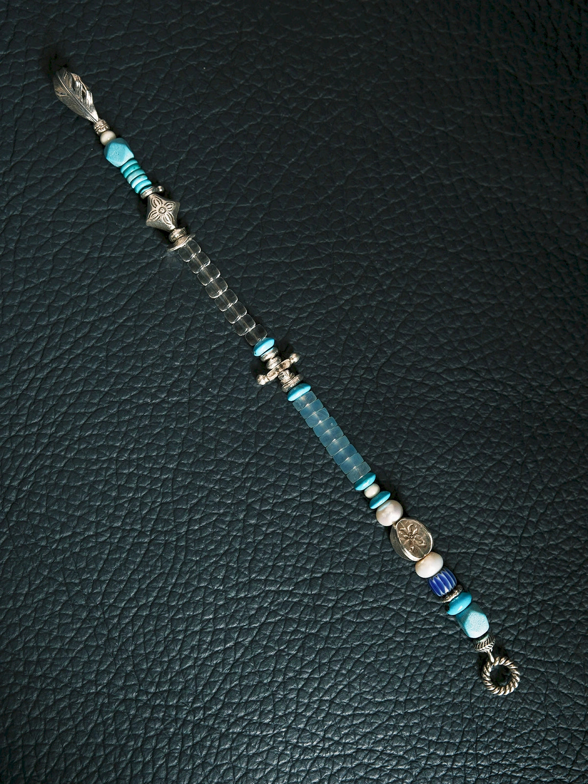 Mineral Soul Series | Ocean Verse | Turquoise, Aquamarine & Silver Bracelet