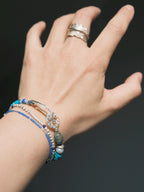 Mineral Soul Series | Blue Frontier | Turquoise, Jade & Silver Feather Bracelet