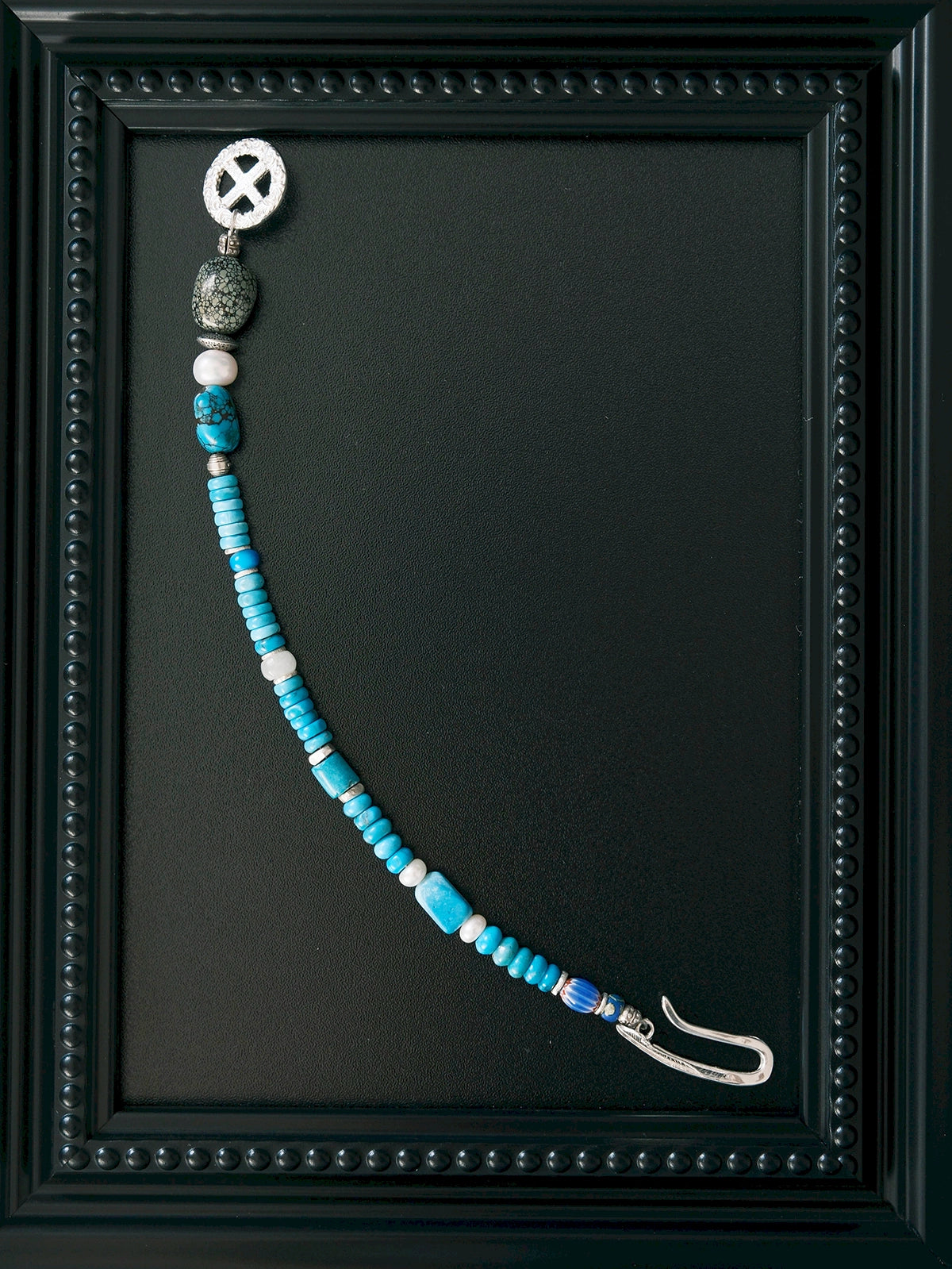 Mineral Soul Series | Blue Frontier | Turquoise, Jade & Silver Feather Bracelet