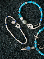 Mineral Soul Series | Blue Frontier | Turquoise, Jade & Silver Feather Bracelet