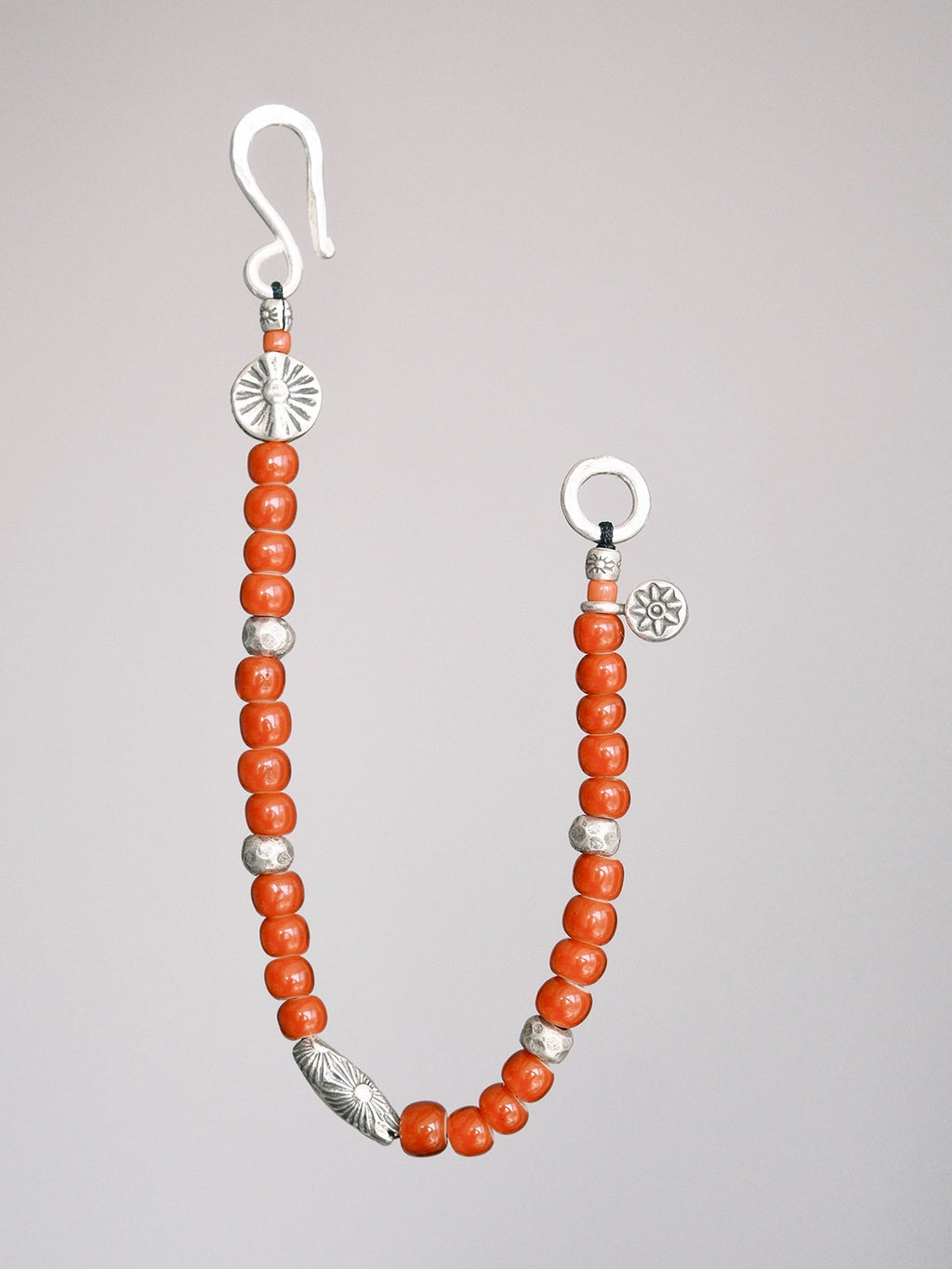 Identity Series | Red Solstice | Japanese Colored-Glaze & 990 Silver Bracelet