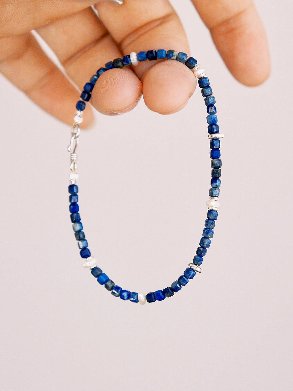 Identity Series | Blue Instinct | Lapis Lazuli, Pearl & Silver Bracelet