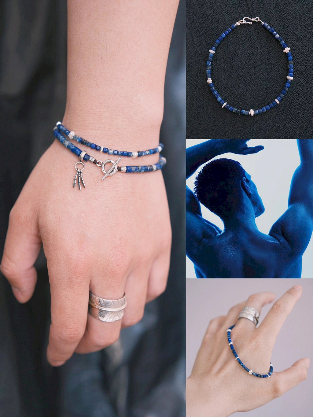 Identity Series | Blue Instinct | Lapis Lazuli, Pearl & Silver Bracelet