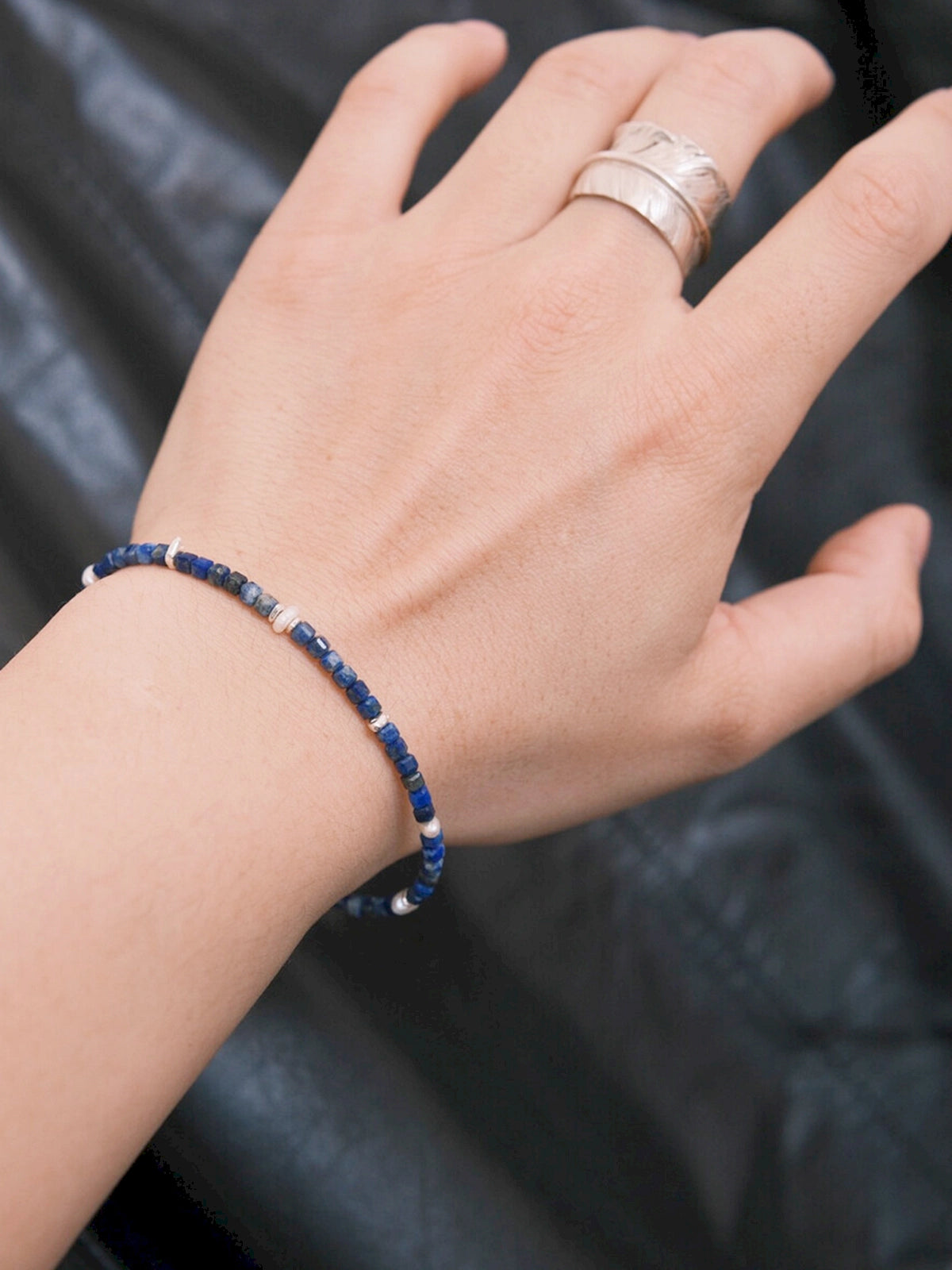 Identity Series | Blue Instinct | Lapis Lazuli, Pearl & Silver Bracelet