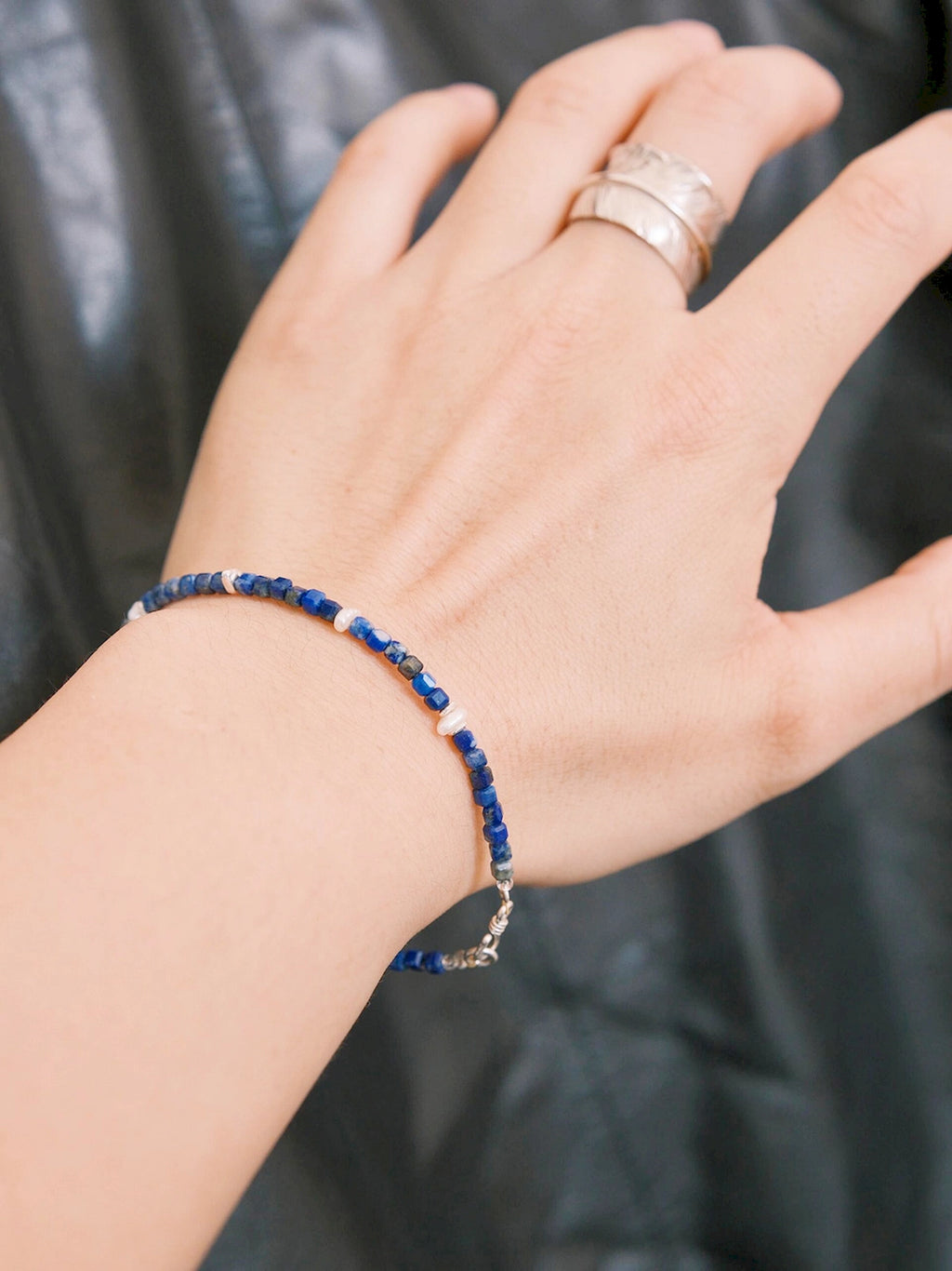 Identity Series | Blue Instinct | Lapis Lazuli, Pearl & Silver Bracelet