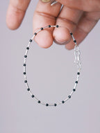 Urban Stoic Series | Cold Signal | Black Spinel & Sterling Silver Bracelet