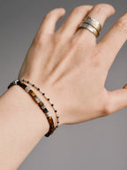 Urban Stoic Series | Cold Signal | Black Spinel & Sterling Silver Bracelet