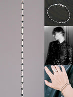 Urban Stoic Series | Cold Signal | Black Spinel & Sterling Silver Bracelet