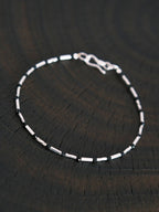 Urban Stoic Series | Cold Signal | Black Spinel & Sterling Silver Bracelet