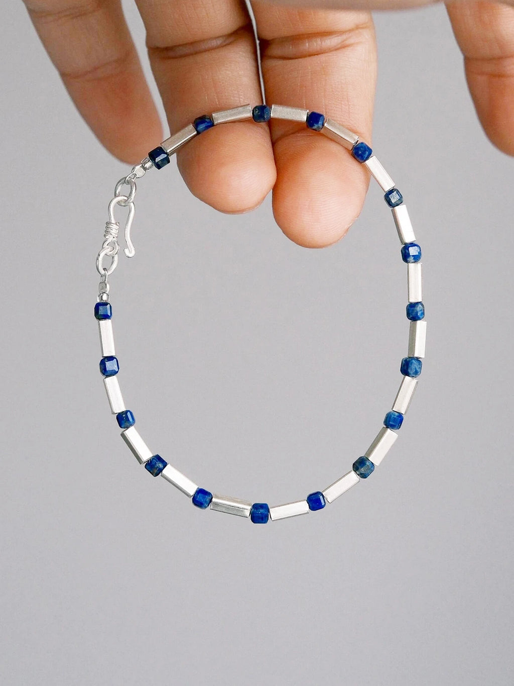 Identity Series | Blue Boy | Lapis Lazuli & Sterling Silver Bracelet