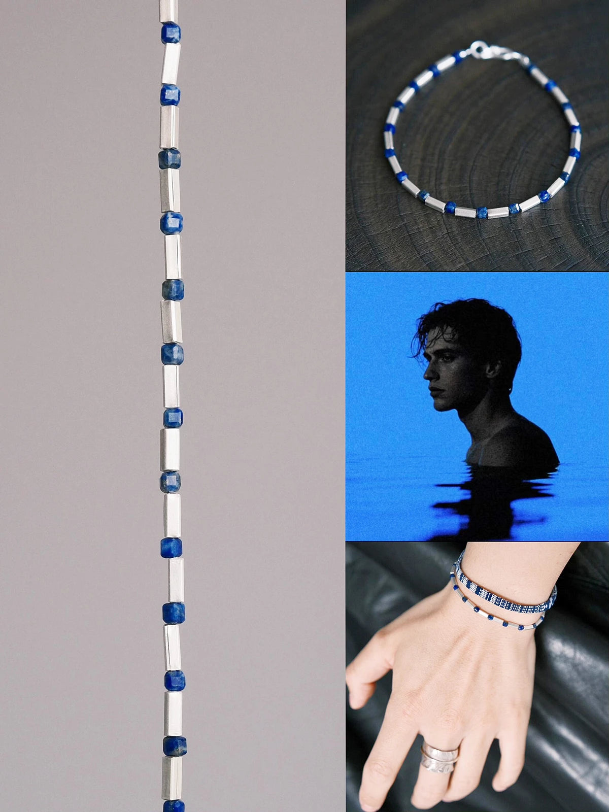 Identity Series | Blue Boy | Lapis Lazuli & Sterling Silver Bracelet